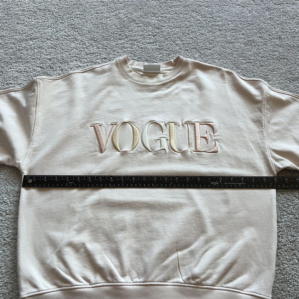 Vogue Collection Logo Sweatshirt Womens XL Pink Cotton Crewneck Pullover - Picture 9 of 14
